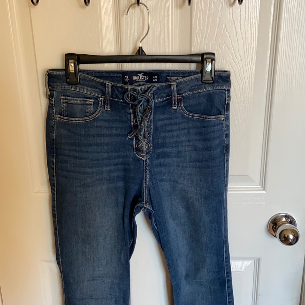 Hollister 7R High rise crop super skinny jeans